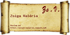 Zsiga Valéria névjegykártya